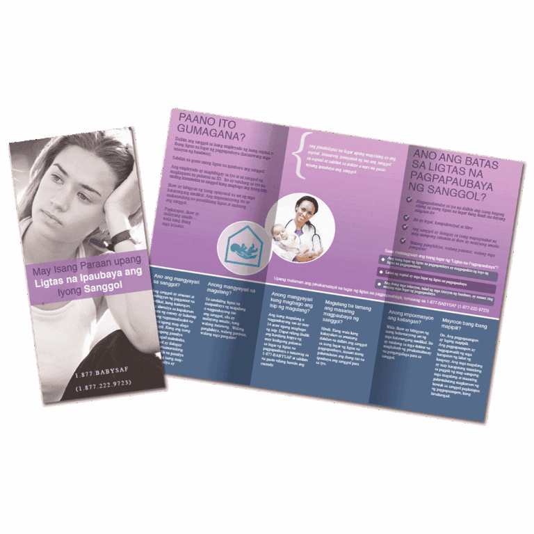 Safely Surrendered Baby Brochure - Tagalog