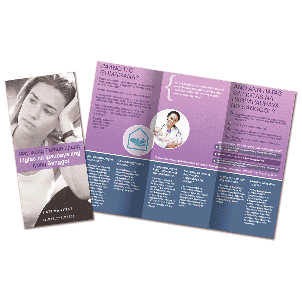 Safely Surrendered Baby Brochure - Tagalog